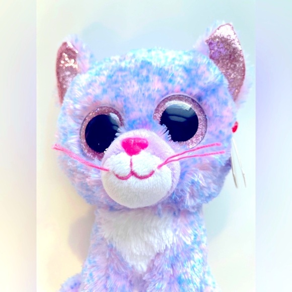 TY Beanie Boos Pink and Purple Cat Plush - Picture 7 of 8